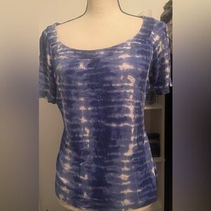 St John Blue Tie-Dye Women's Top